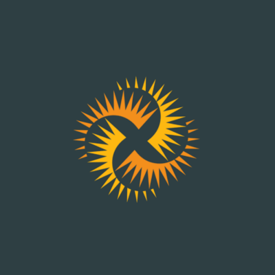 G-Accon logo featuring an orange sunburst geometric icon on a dark teal background.