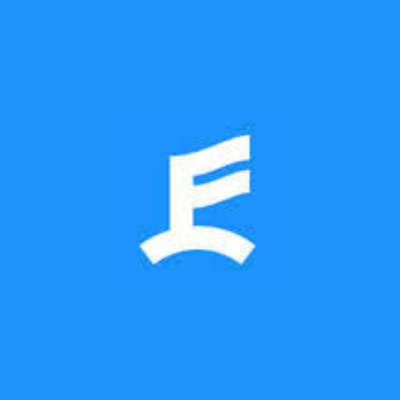 FinOptimal logo featuring a white stylized letter 'F' icon on a blue background.