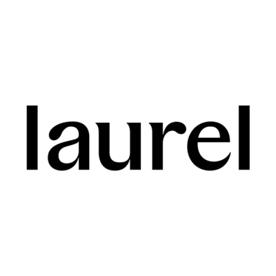 Laurel logo featuring simple black lowercase serif typography on a white background.