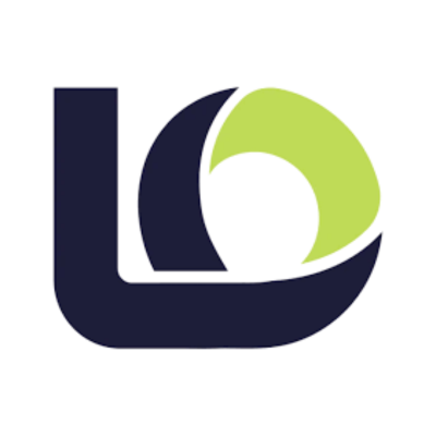 Leaders Online logo featuring an interlocking 'LO' monogram in dark navy blue and lime green on a white background.