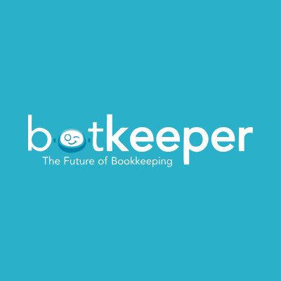 Botkeeper logo featuring white typography and a winking face graphic with the tagline 'The Future of Bookkeeping' on a turquoise background.