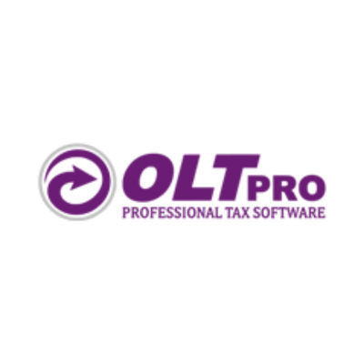 OLT Pro logo featuring purple text, a subtitle, and a circular arrow icon on a white background.