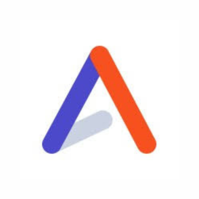 Accelo logo featuring a purple and orange letter 'A' icon with a shadow on a white background.