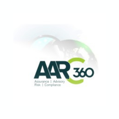 AAR 360 logo featuring dark green and lime green text, a tagline, and a faded globe graphic on a white background.